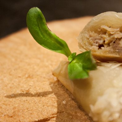 Hors d'oeuvre servi à l'hôtel Sacacomie lors d'événements spéciaux.